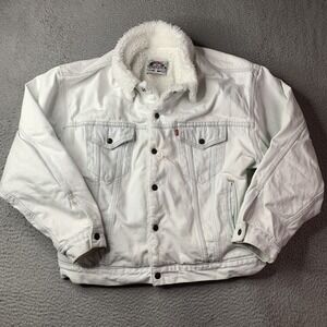 Vintage Levi's Men's L Sherpa Truckers Jacket Denim Jean Jacket Made In USA '09